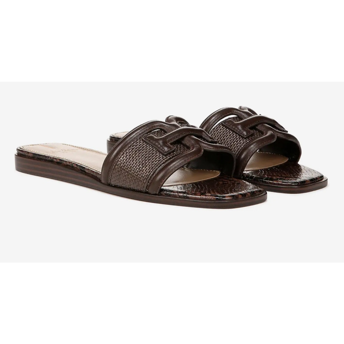 NEW Sam Edelman Irina Brown Leather Weave Sandal Women's Size 7.5