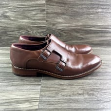 Ted Baker Men's Double Monk Strap Kartor 2 Chestnut Brown Oxford Shoes Size 8