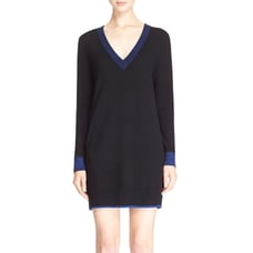 Rag & Bone Kendra V-neck Merino Sweater Dress Black Long Sleeve Size XS