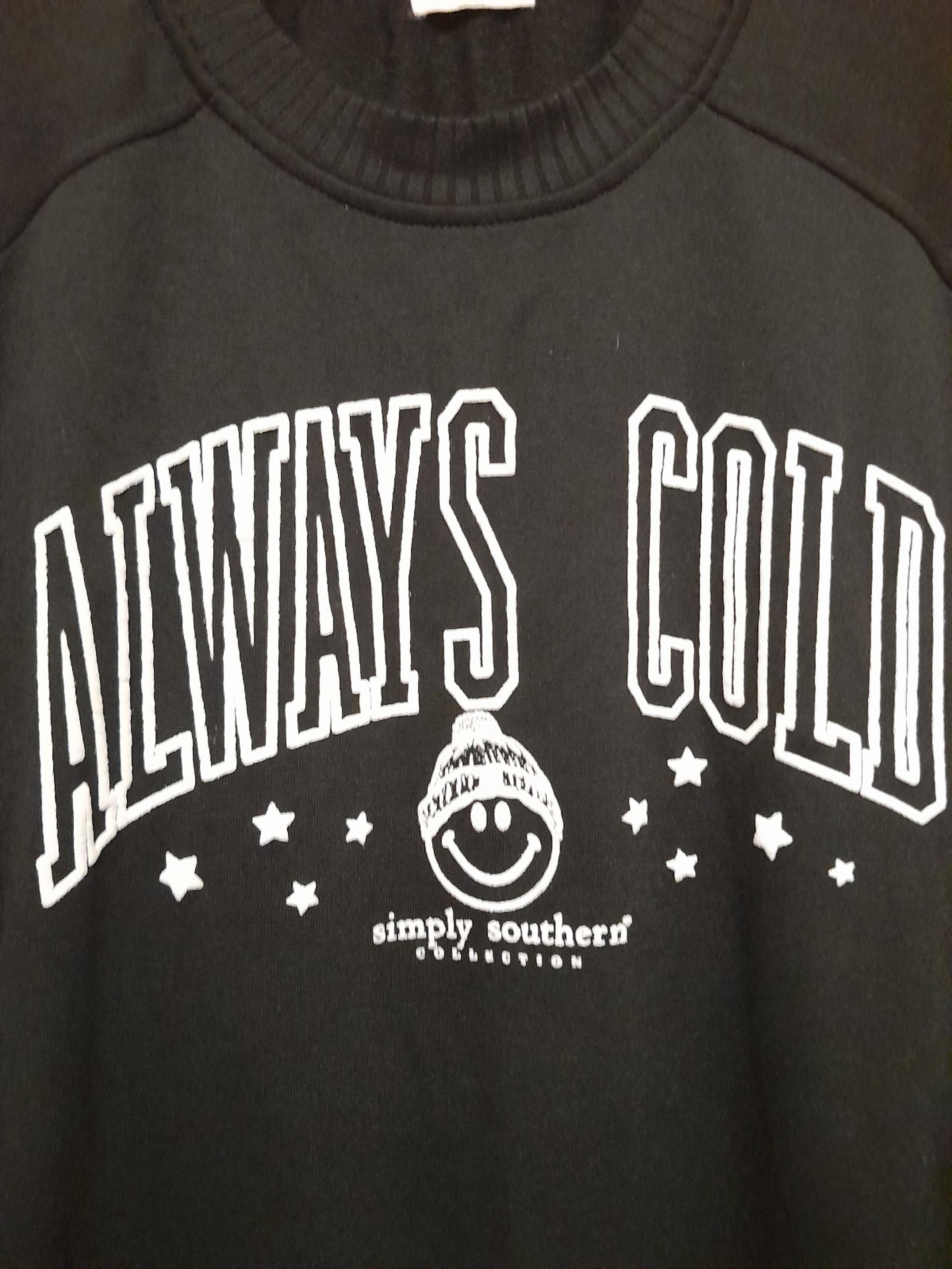 Women's Medium "Simply Southern" Black and White Sweatshirt.