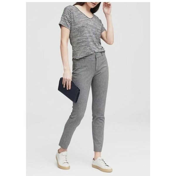 Banana Republic Sloan Slim Ankle Pant Heather Grey size 16 NWT