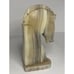 VTG 1970s Banded Calcite Carved Single Horse Head Bookend Mid Century Modern