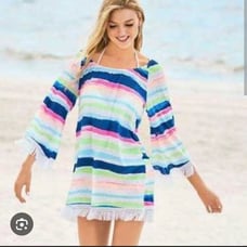 Lilly Pulitzer Linen Fringe Getaway Coverup XS