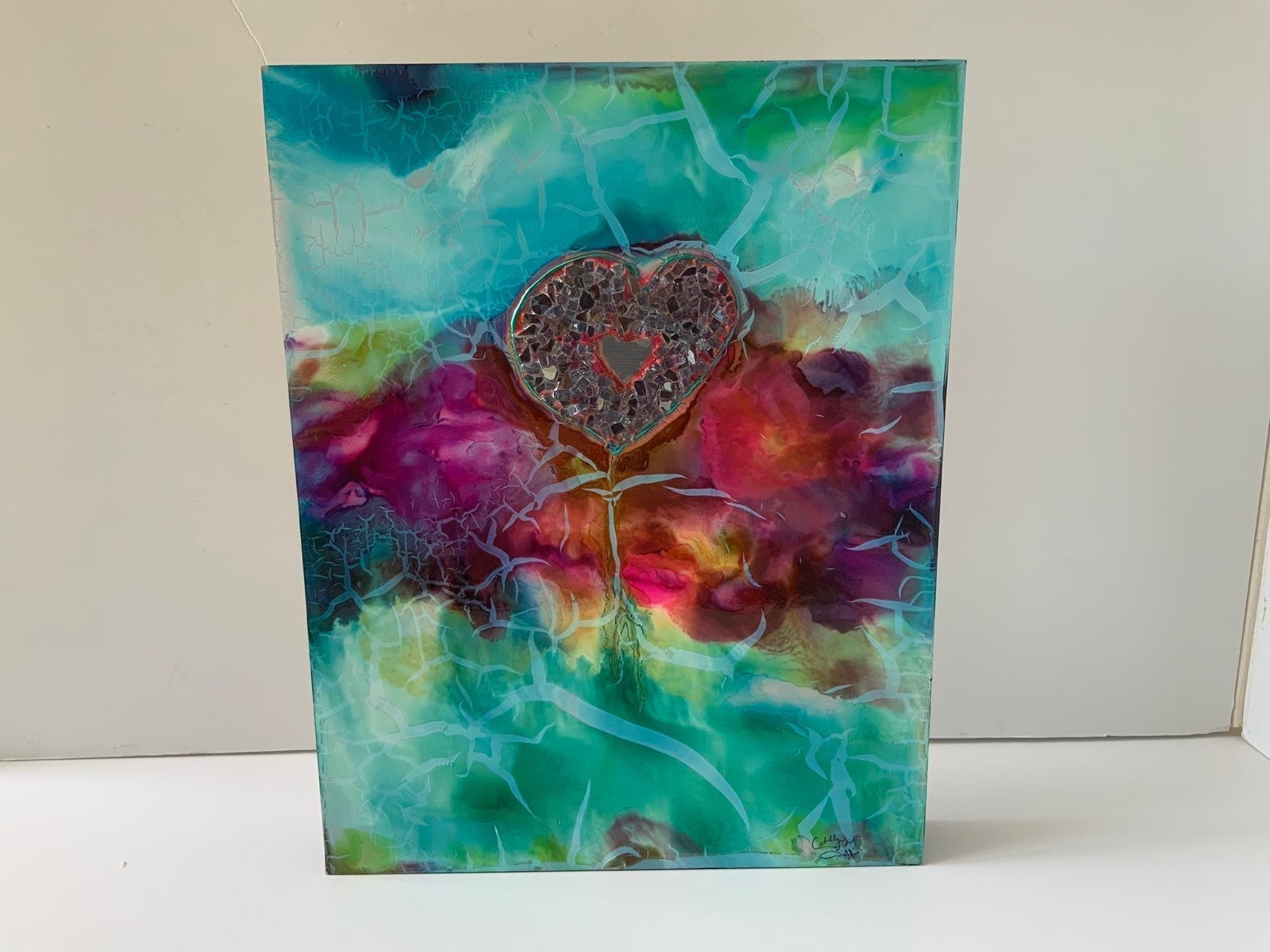 Original Art Alcohol Ink Mixed Media