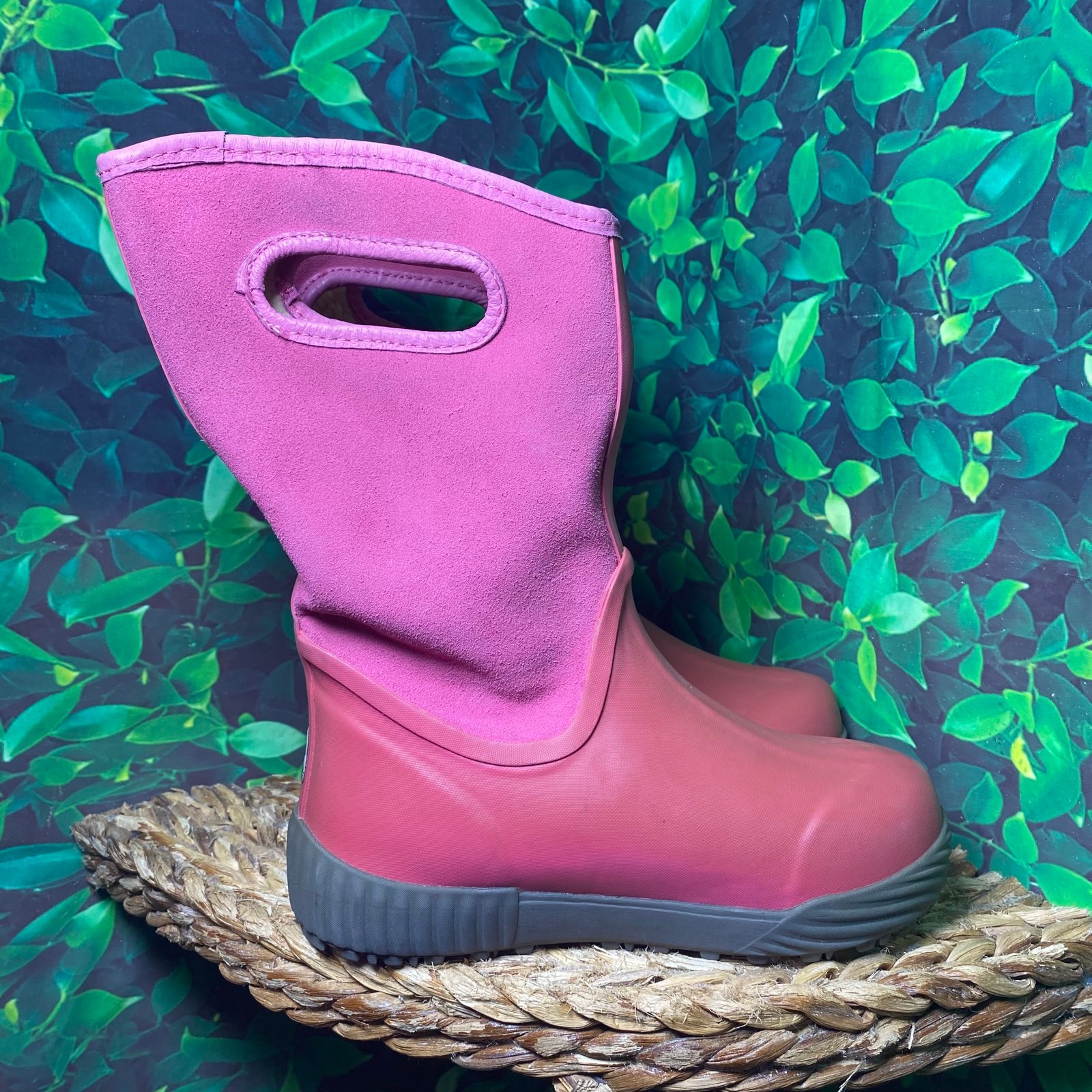 Bogs city farmer pink insualted boots