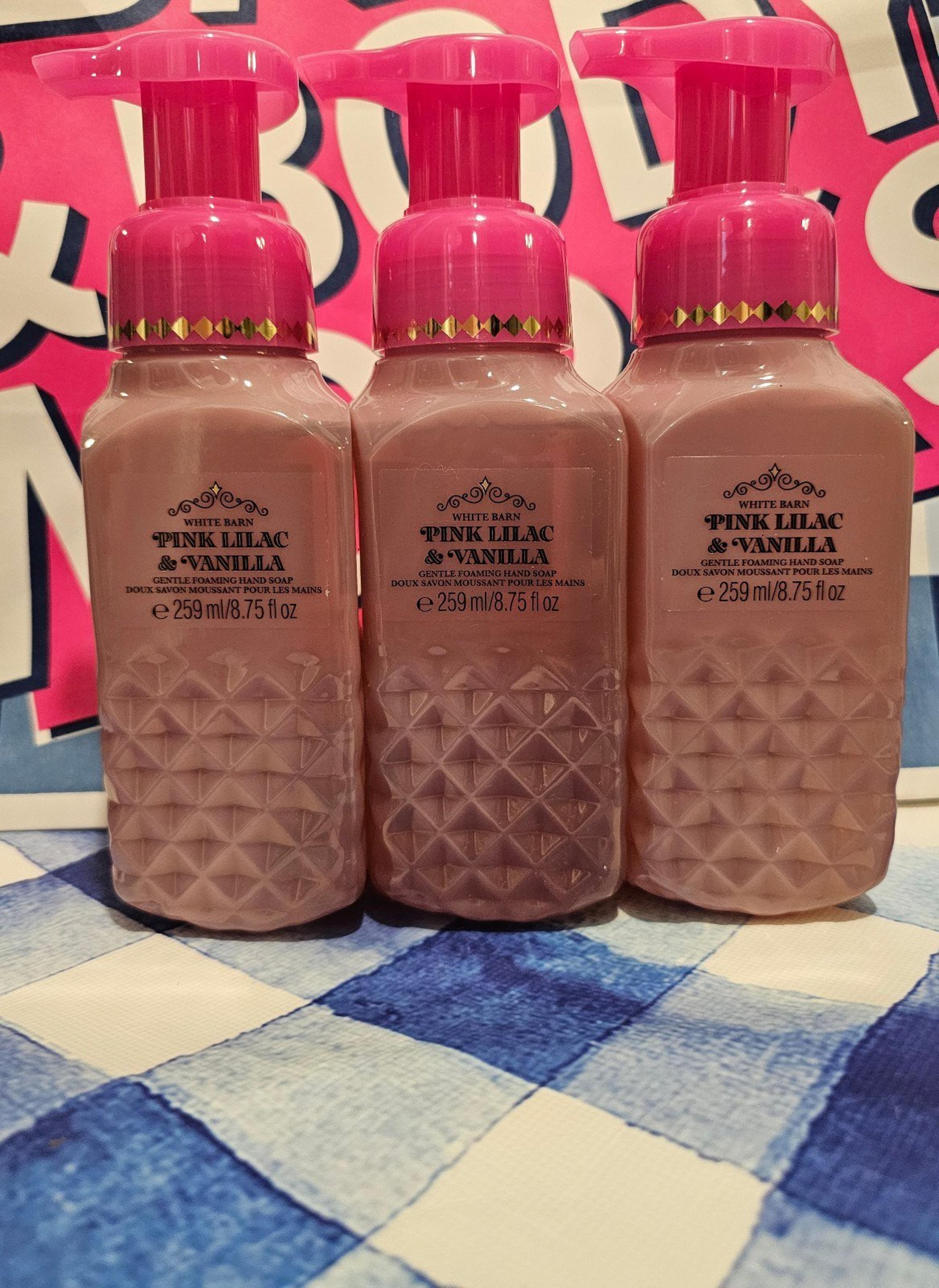 Pink lilac and Vanilla foaming hand soaps from bath and body works - Bath & Body Works