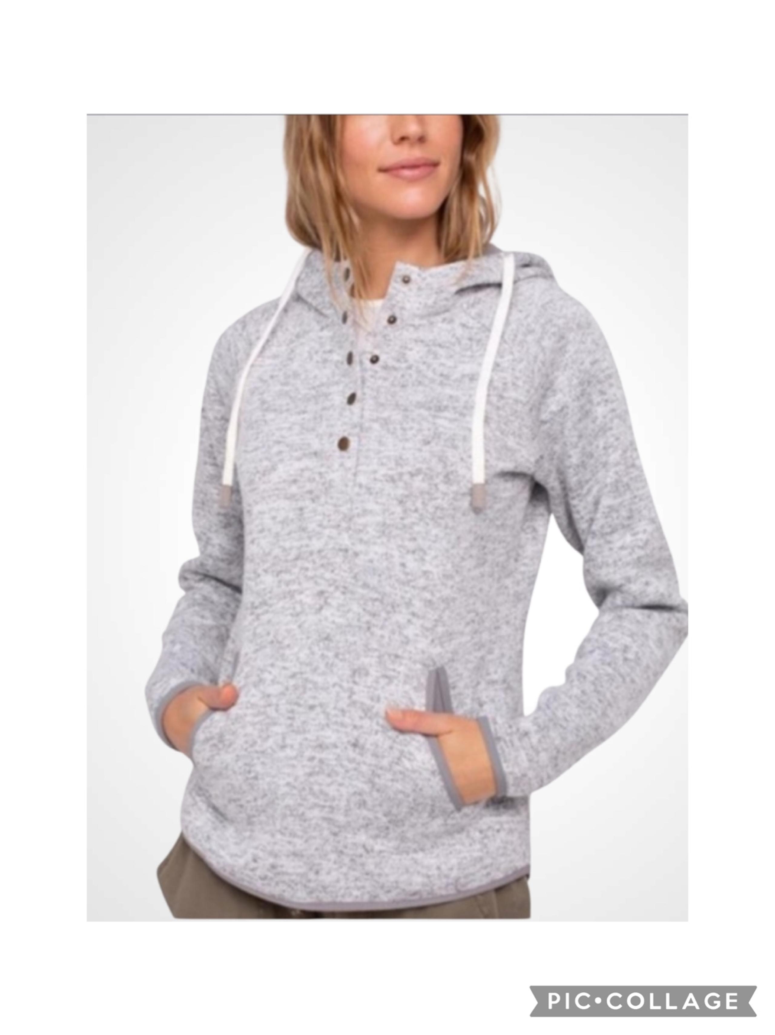 Heathered Gray Women's Fleece Sweatshirt Hoodie Medium - Thread & Supply