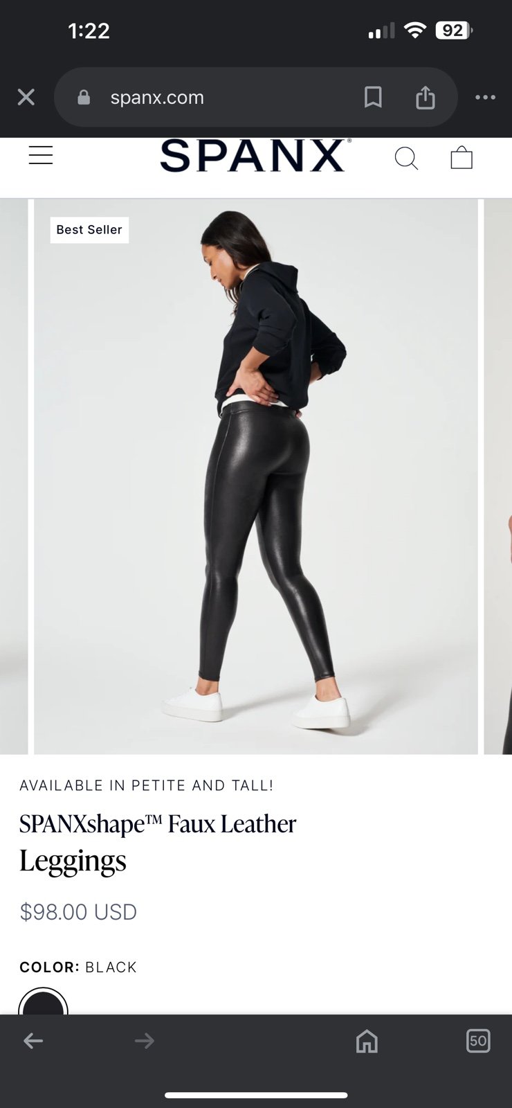 Spanx Faux Leather Leggings BRAND NEW!