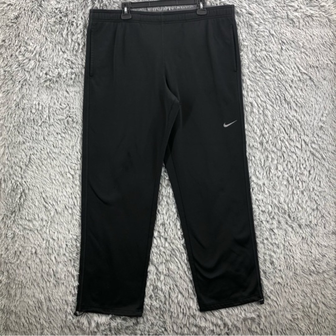Nike Mens XL Black Therma Fit Athletic Workout Pants Pockets