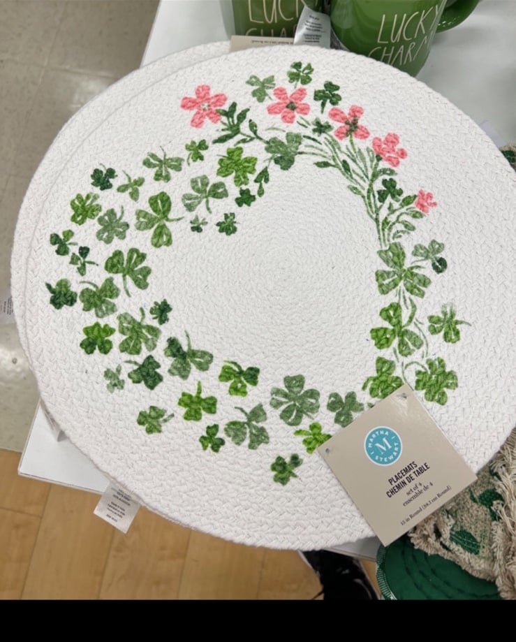 St patrick’s Heart clover Placemats 8