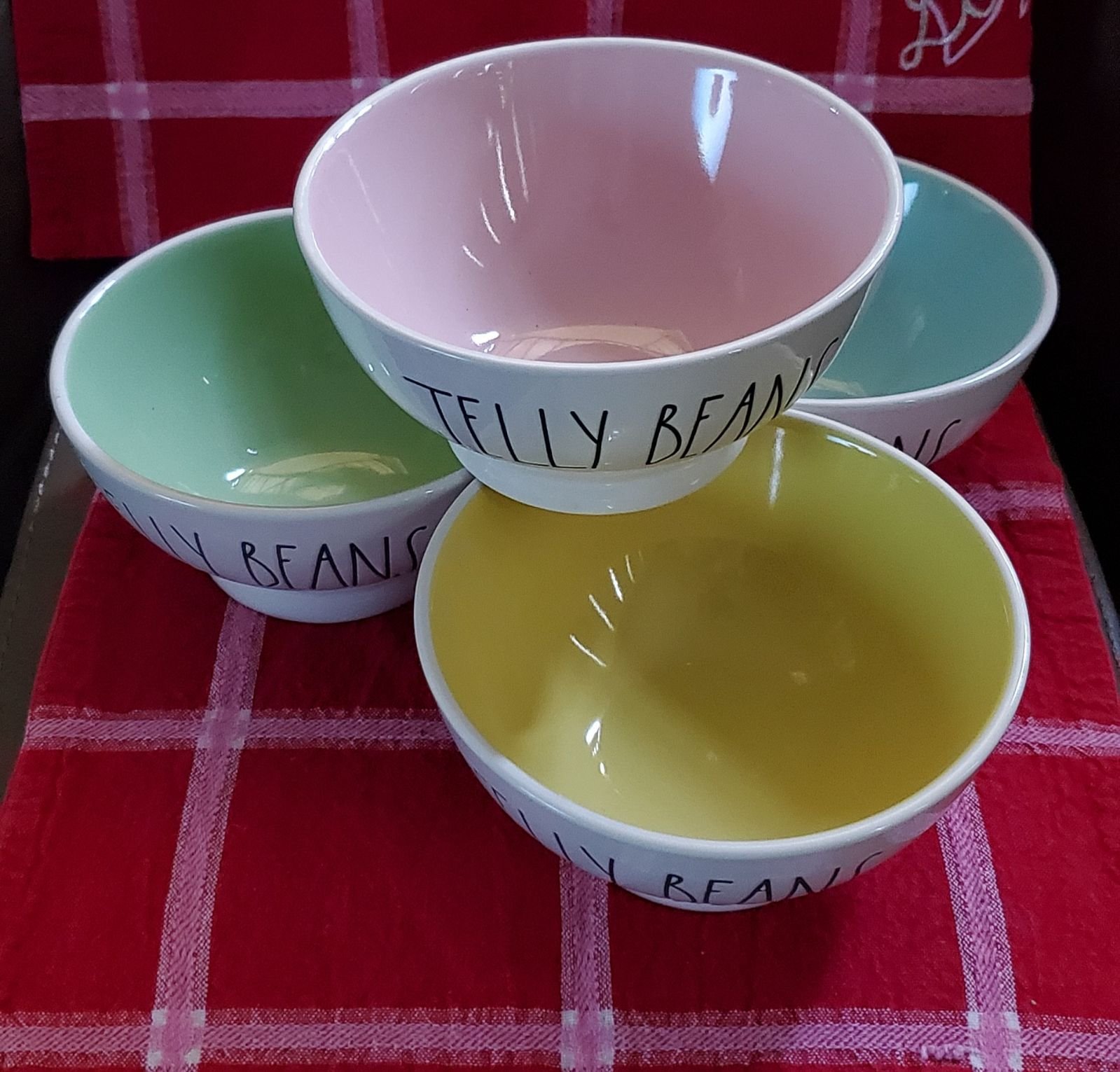 Rae Dunn 2019 NWT JELLY BEANS SET OF 4 B