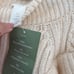 H&M Chunky Exaggerated Flounced Frill Ruffle Trim Rib Knit Jumper In Light Beige