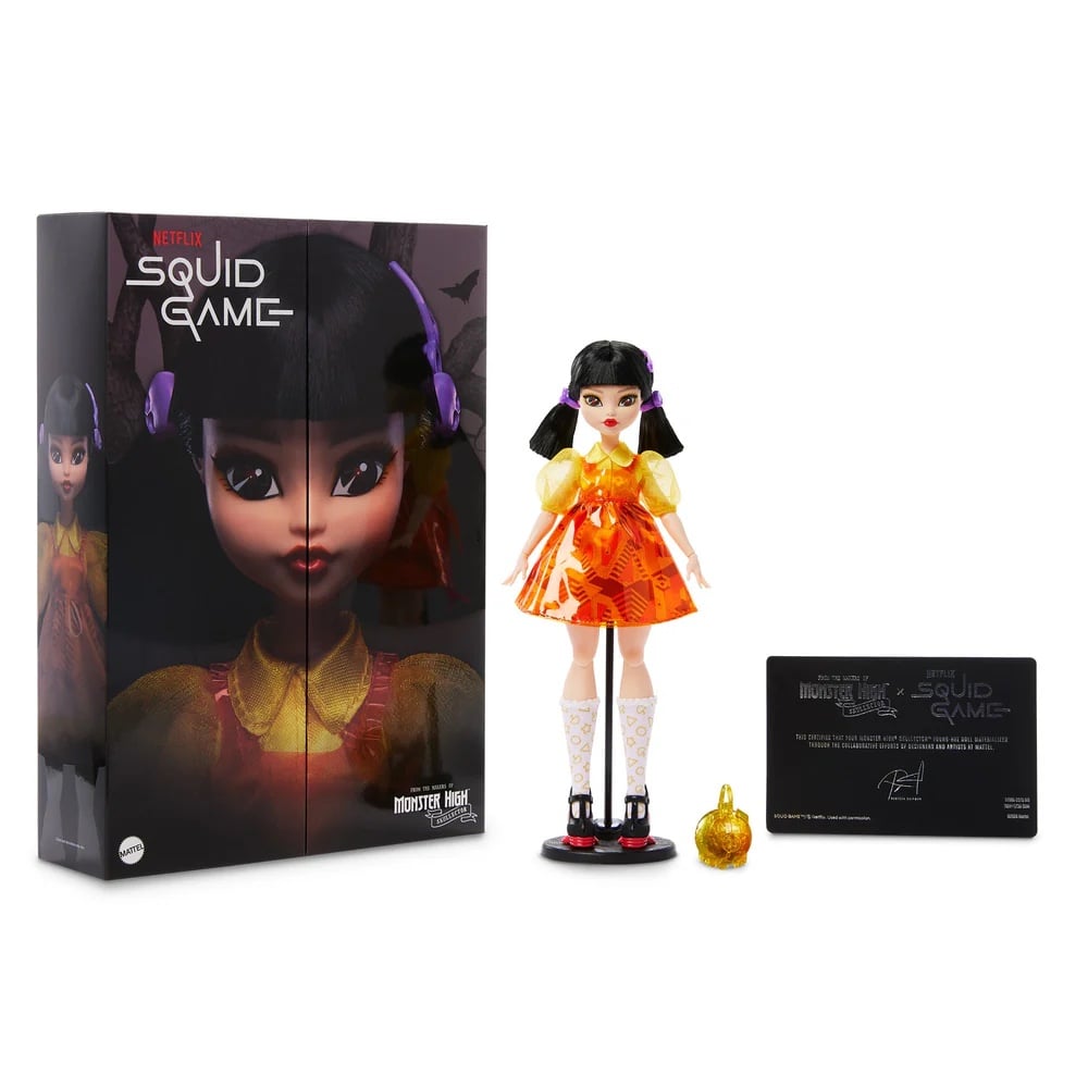monster high skullector squid game young-hee doll