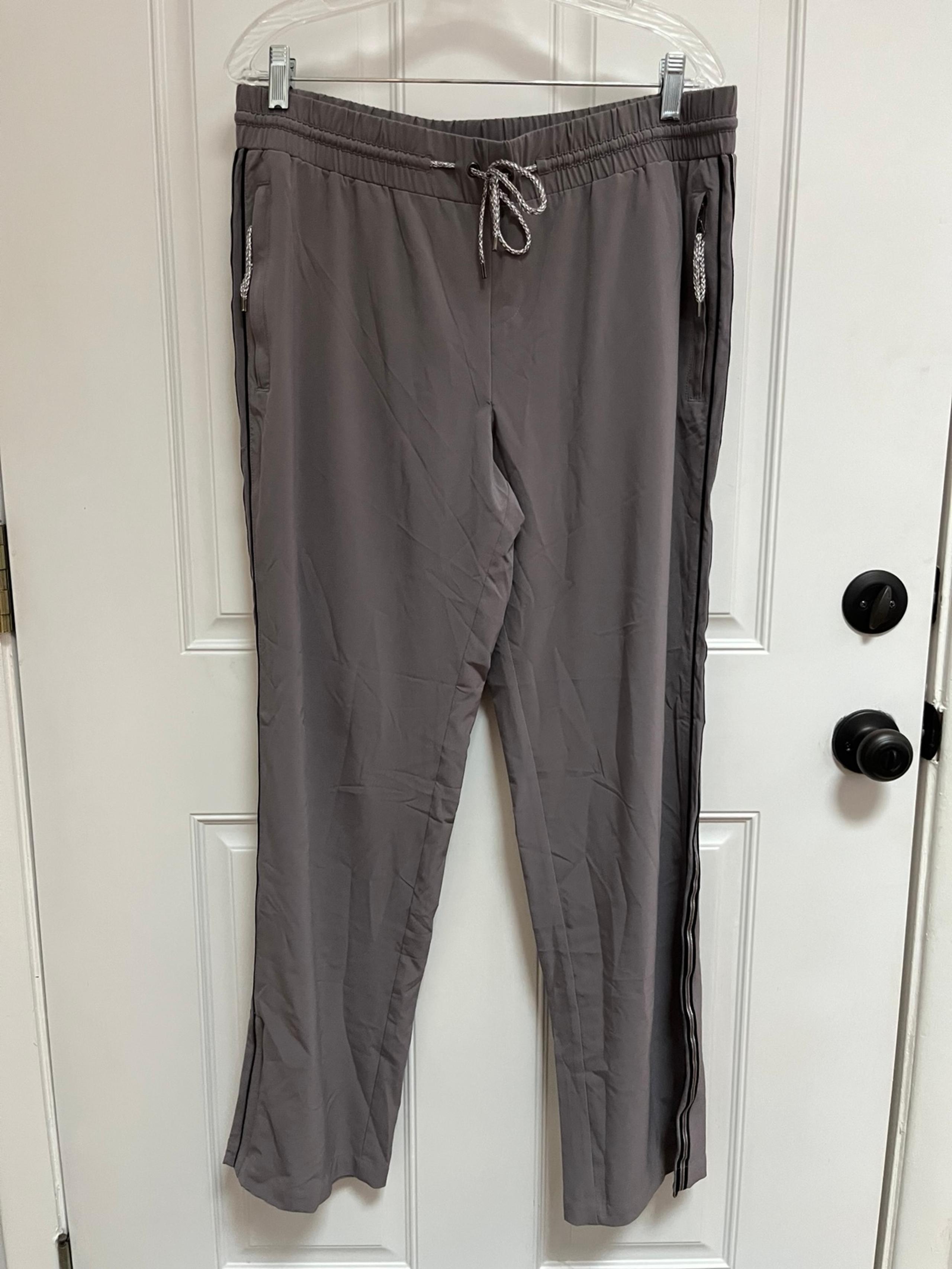 Soma grey lightweight casual pants size large side stripe