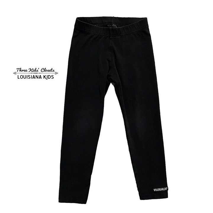 Villervalla Sz 104 (4) Solid Black Leggings