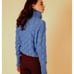 FRNCH Paris textured knit turtleneck sweater navy blue small/medium NWT