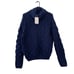 FRNCH Paris textured knit turtleneck sweater navy blue small/medium NWT