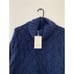 FRNCH Paris textured knit turtleneck sweater navy blue small/medium NWT