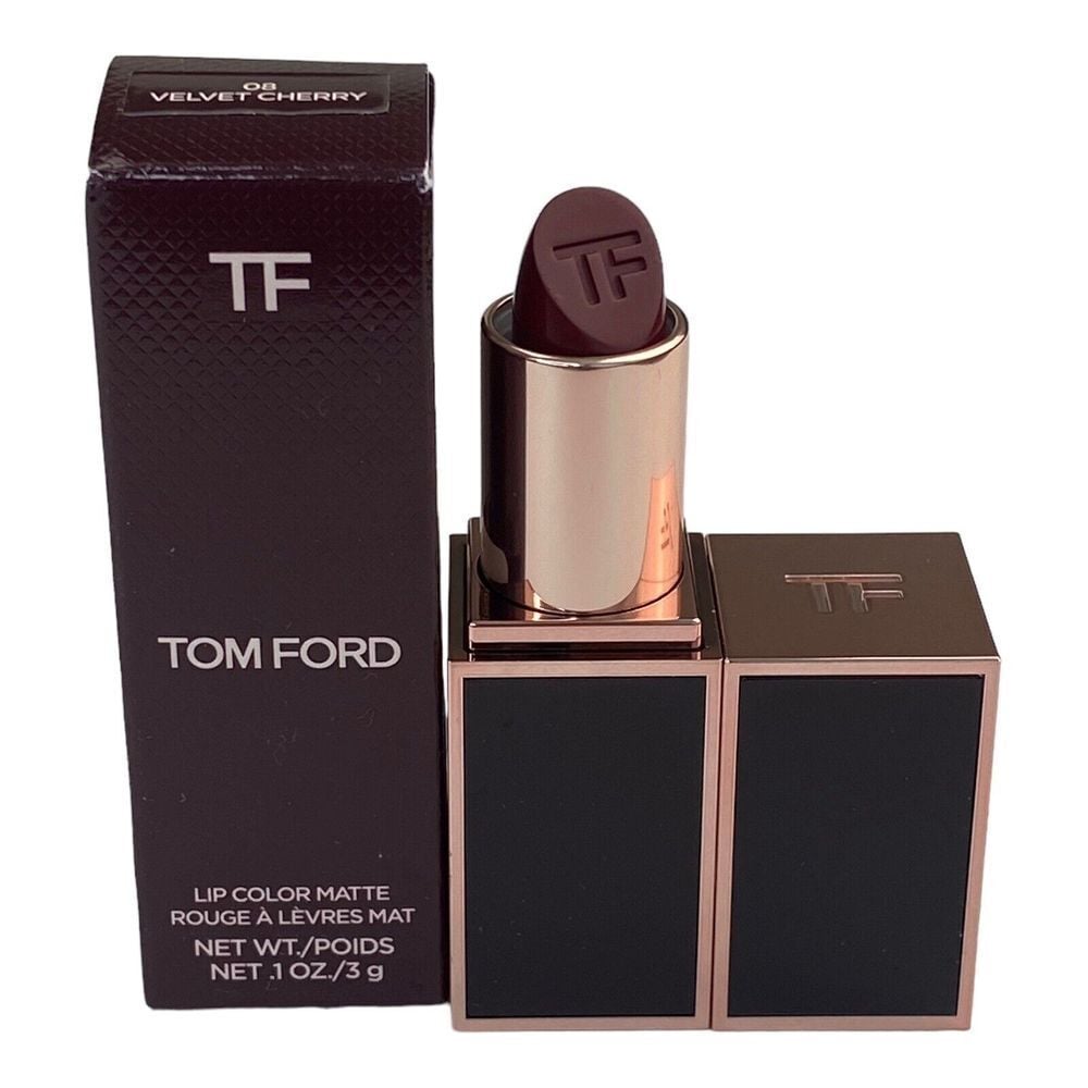 Tom Ford Lipstick Matte 08 Velvet Cherry Lip Colour Limited Edition Case NIB