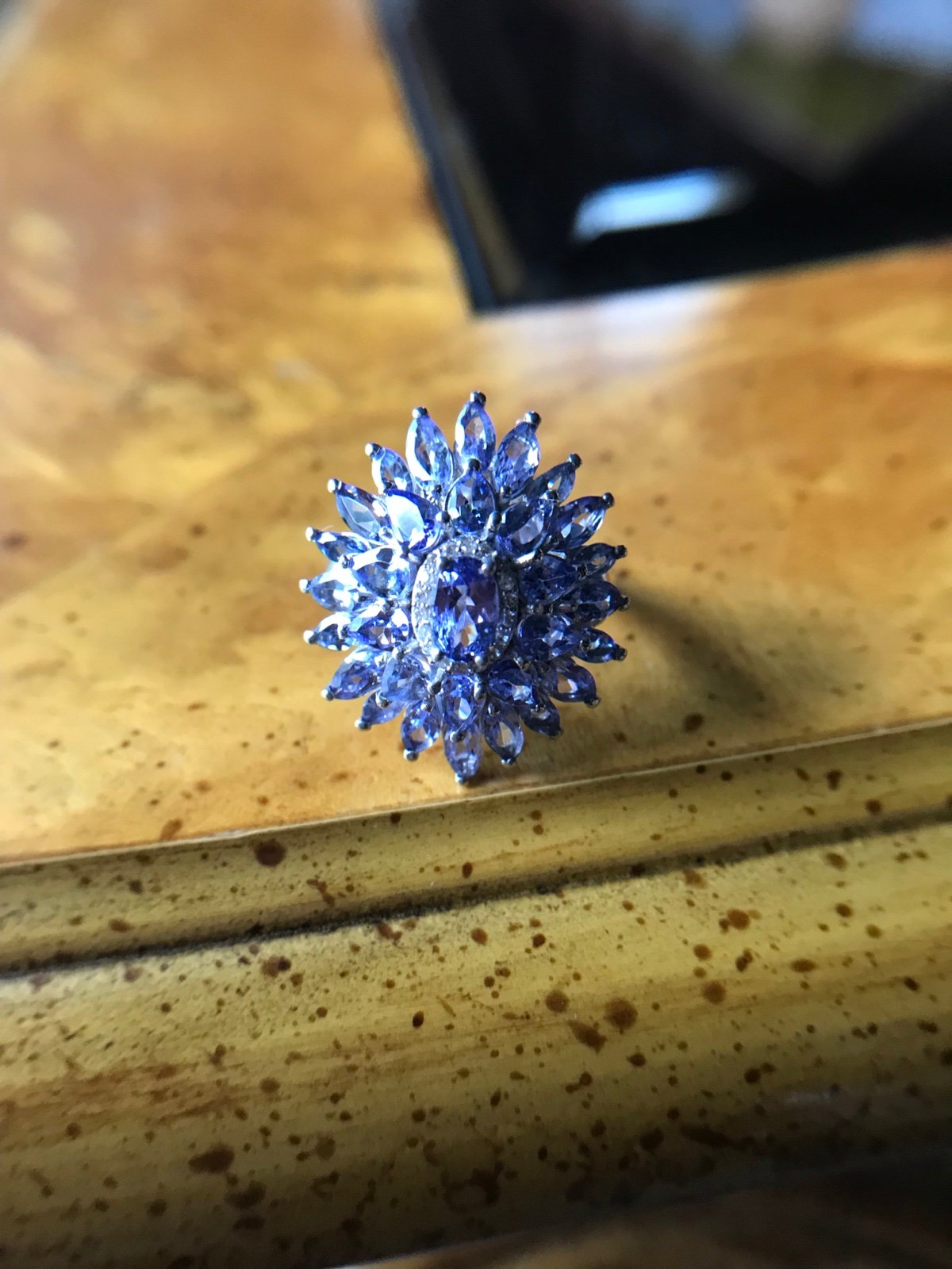 Genuine Tanzanite Sterling Silver Ring