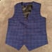 Men’s Plaid Suit Jacket & Vest Single Breasted One Button Business Size 32 NWT