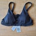 LSpace Women's Hadley Bikini Top Black Halter Large Tie back 110 NEW