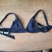 LSpace Women's Hadley Bikini Top Black Halter Large Tie back 110 NEW
