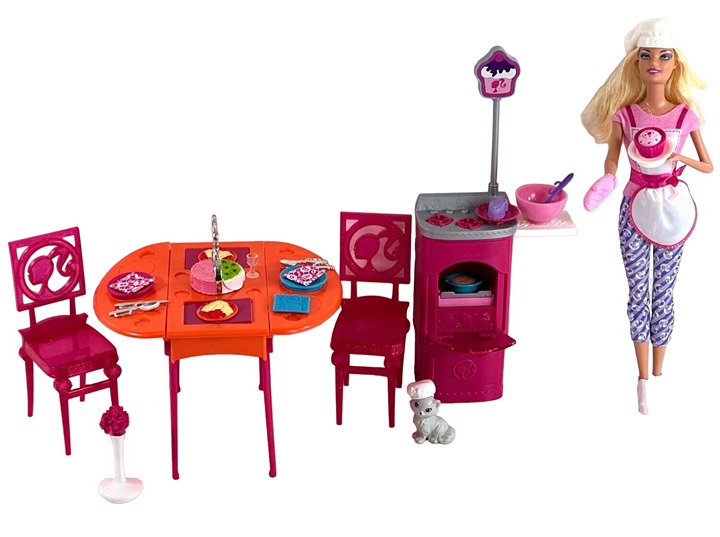 Barbie I can be a Desert Chef and Dining Room Set with Barbie and Accessories,