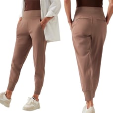 Athleta Venice Jogger Pants Size 2X Travel Athleisure Rustic Beige Brown Mousse