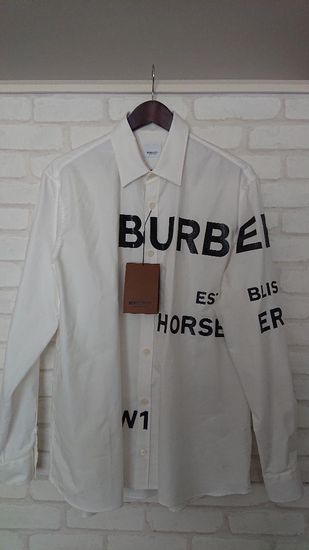 【New】BURBERRY Horseferry Shirt White Size L