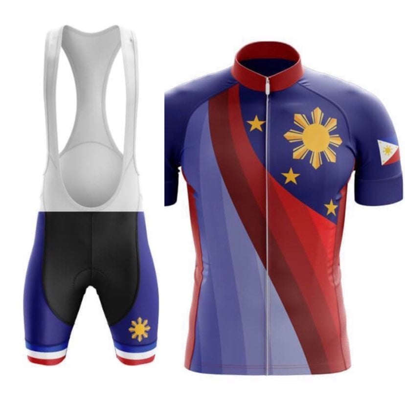 Bicycle booth jersey full zip bibs shorts paddes philippines flag