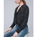 WHITE HOUSE BLACK MARKET Black Knit Tweed Moto Blazer Cardigan Jacket // XS