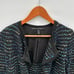 WHITE HOUSE BLACK MARKET Black Knit Tweed Moto Blazer Cardigan Jacket // XS