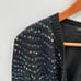 WHITE HOUSE BLACK MARKET Black Knit Tweed Moto Blazer Cardigan Jacket // XS