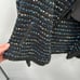 WHITE HOUSE BLACK MARKET Black Knit Tweed Moto Blazer Cardigan Jacket // XS