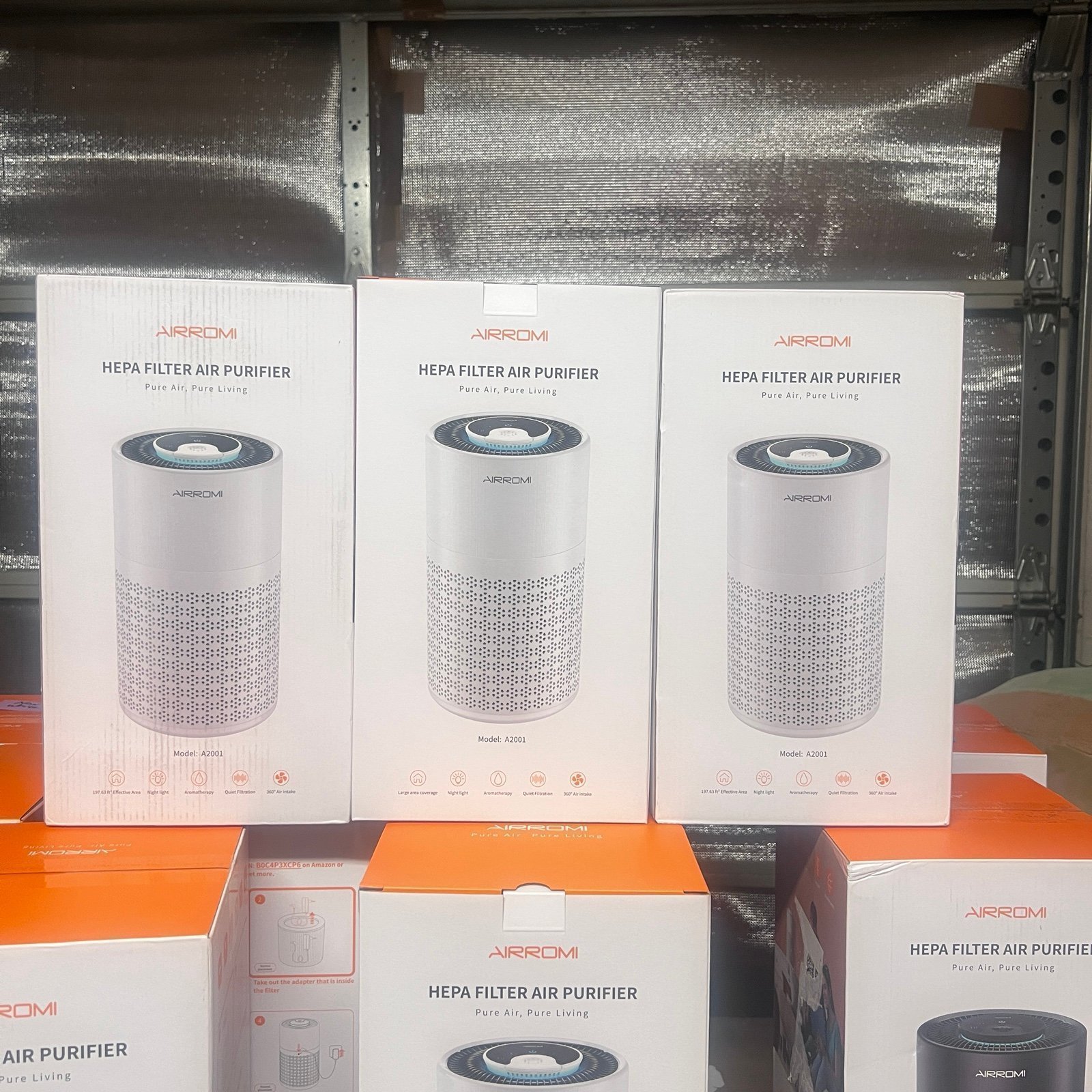 Three Brand New Air Purifiers With New Filter Airromi White