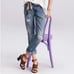 CAbi #5884 The Maverick 100% Boyfriend Distressed Denim Ankle Jeans Size 6 blue