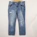 CAbi #5884 The Maverick 100% Boyfriend Distressed Denim Ankle Jeans Size 6 blue
