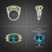 925 Sterling Silver Ring 18K Gold size 9