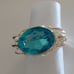 925 Sterling Silver Ring 18K Gold size 9