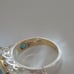 925 Sterling Silver Ring 18K Gold size 9