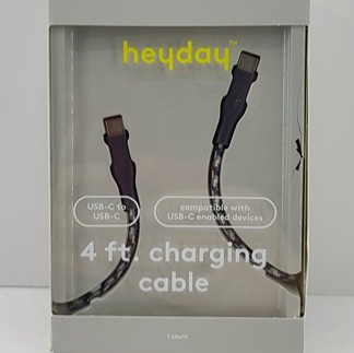Heyday™ USB-C to USB-C Braided 4ft Cable - Night Blue Heyday™ USB-C to USB-C Braided 4ft Cable - Night Blue