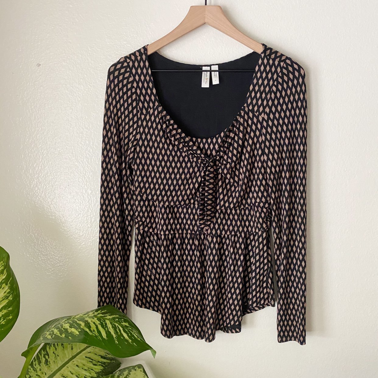 Anthropologie Josalyn Tie Front Top