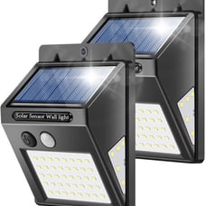 Set of 8 Outdoor Solar wall Lights for garden security wall fence