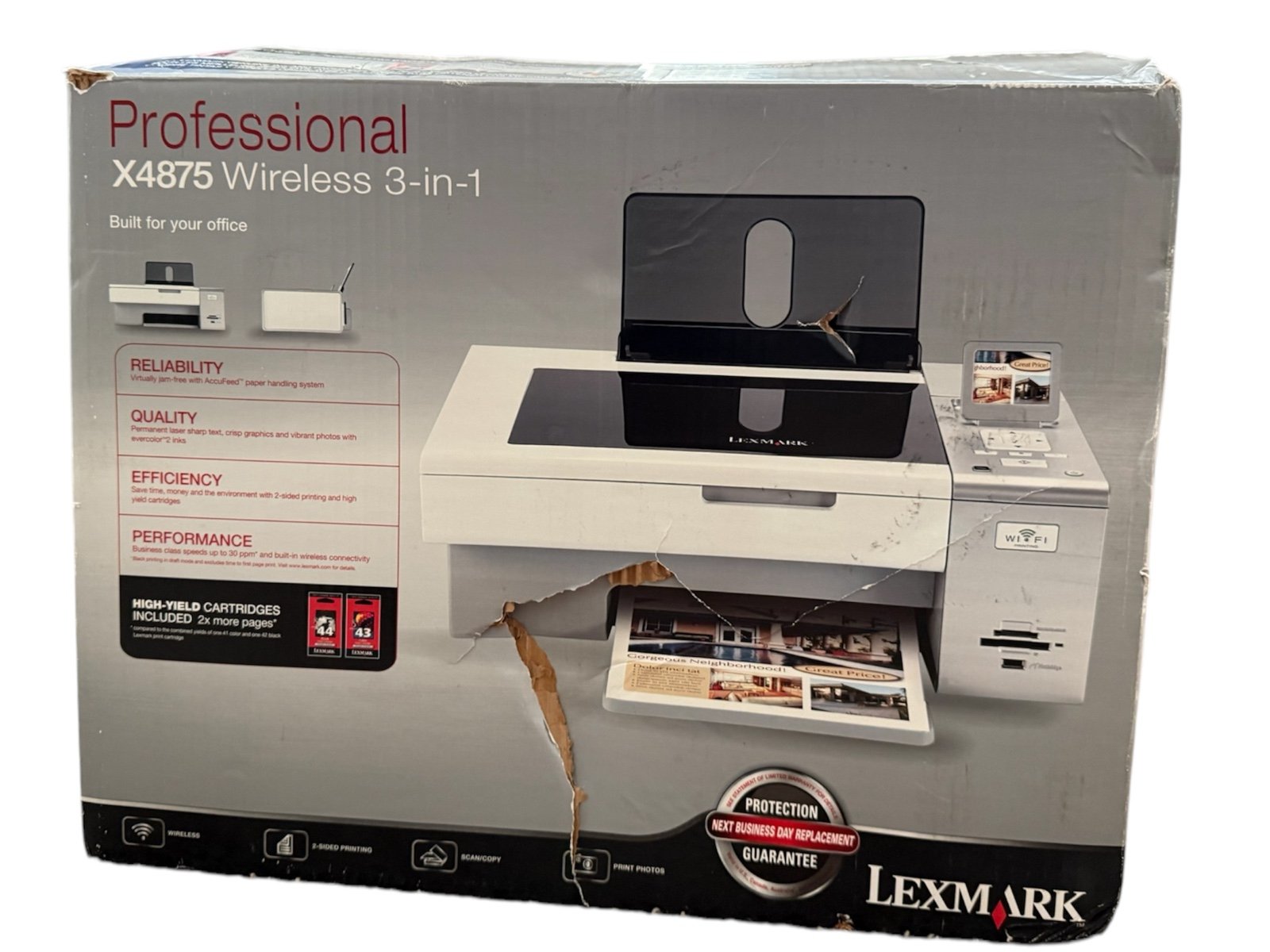 lexmark professional x 4875 wireless 3-in-1 printer