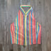 VTG Ralph Lauren Button Down Striped Rainbow Collared Halter Top M Tartan Label