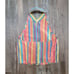 VTG Ralph Lauren Button Down Striped Rainbow Collared Halter Top M Tartan Label