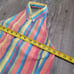 VTG Ralph Lauren Button Down Striped Rainbow Collared Halter Top M Tartan Label