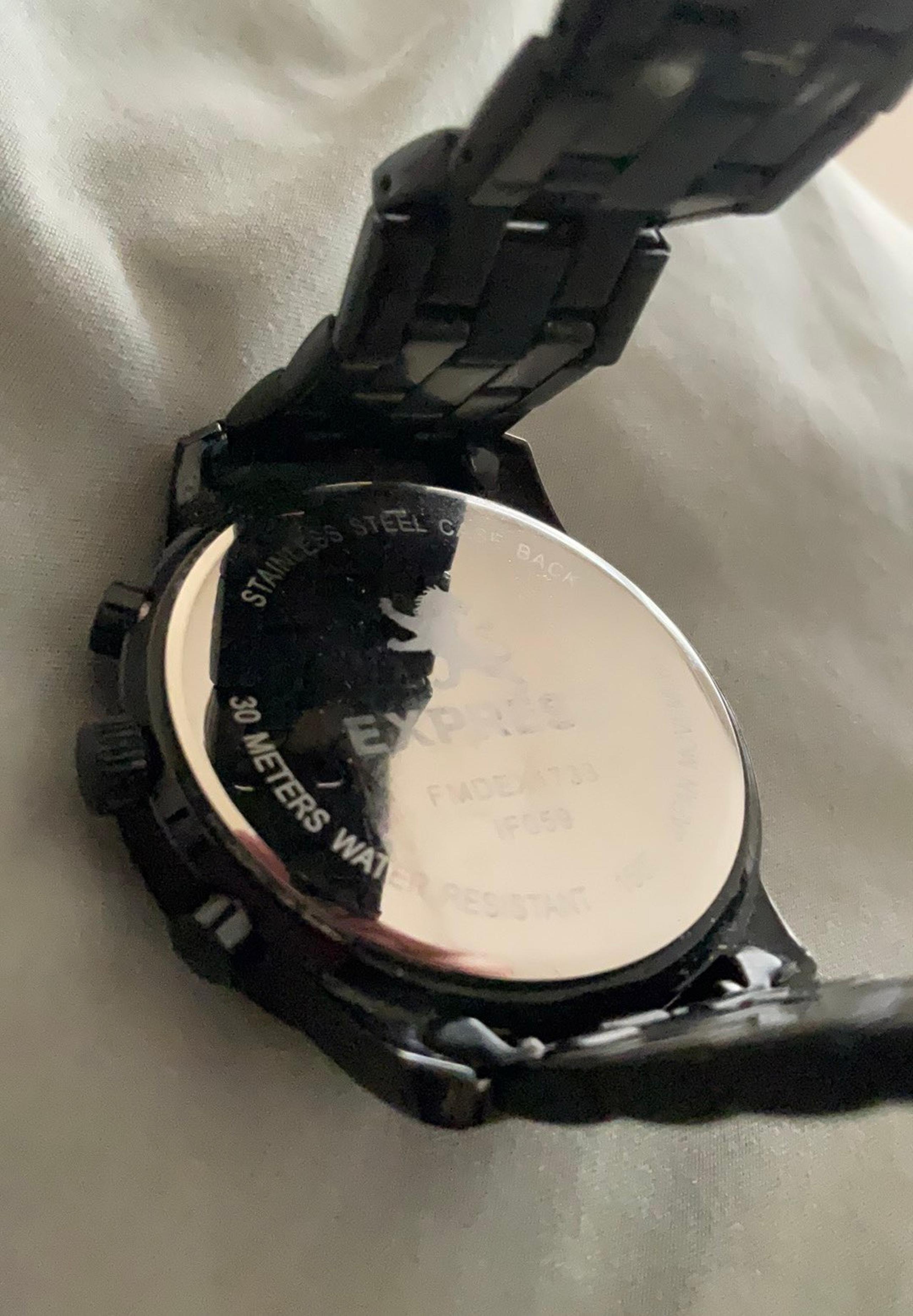 Express Men's Stainless Steel Black Watch