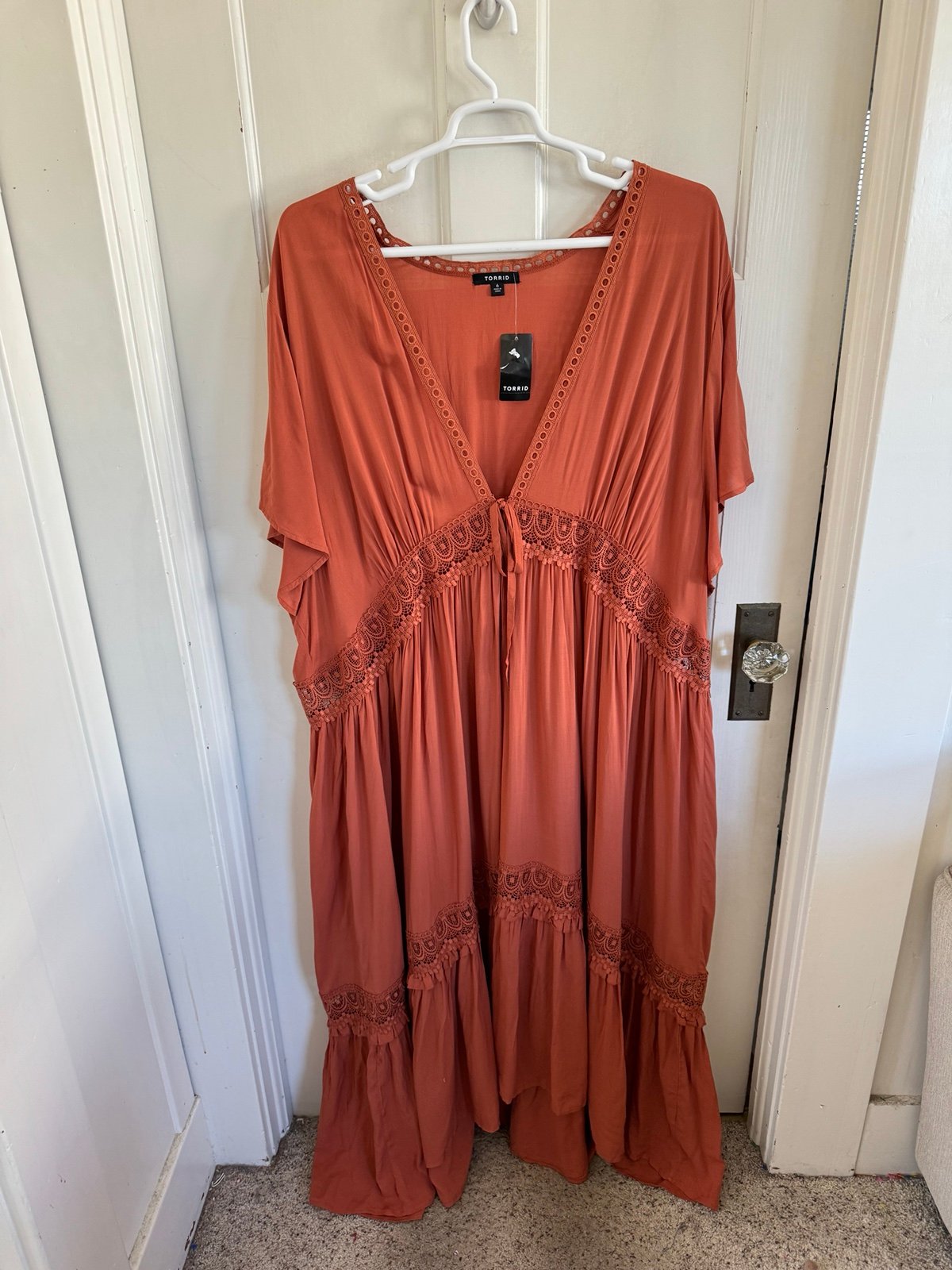 NWT Torrid rust duster length kimono size 6x
